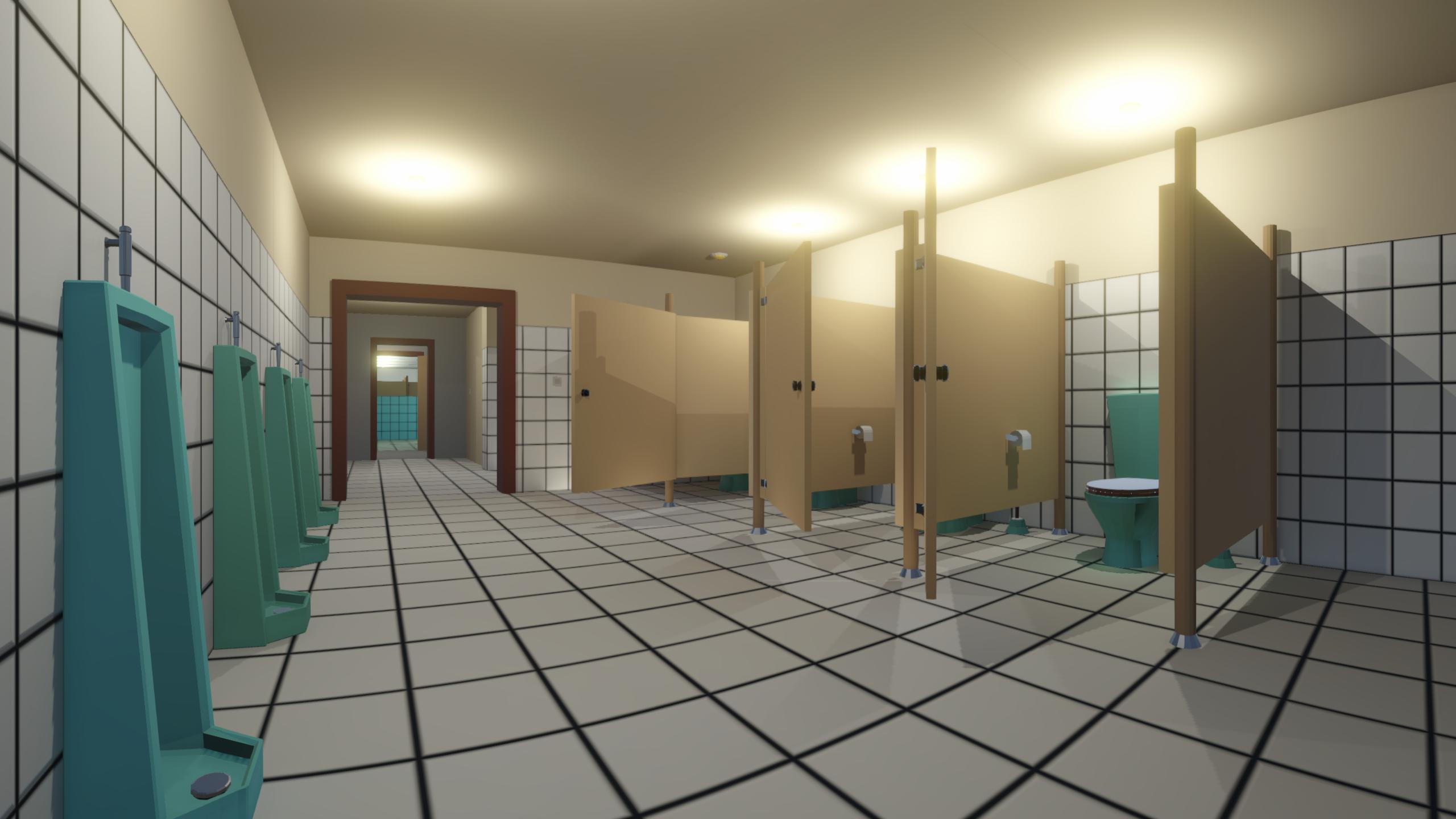 Game Asset: Stilisiertes Interieur – Sanitäre Anlagen